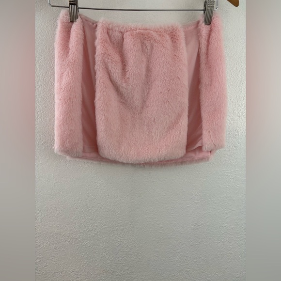 Rave Wonderland Pet Me Fuzzy Mesh Stripe Mini Skirt size M - Picture 2 of 8